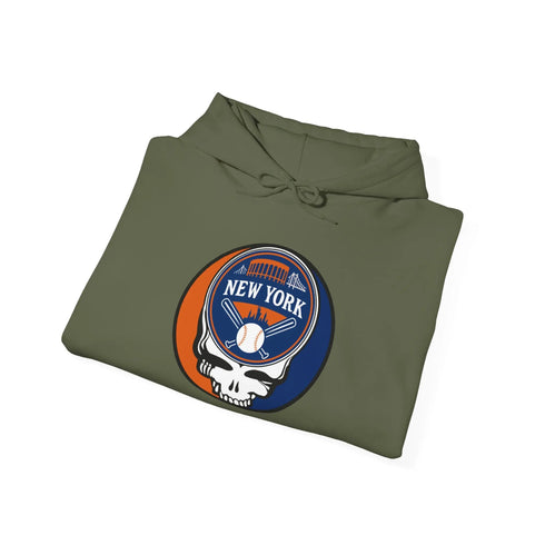 Grateful Dead - Copy of New York Mets Stealie Grateful Dead Unisex Heavy Blend Hoodie - MLB - StealieShop